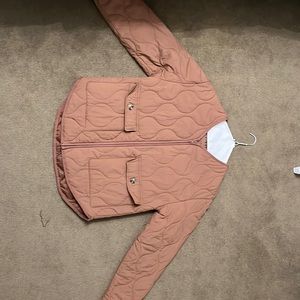 Zara dusty pink quilted jacket